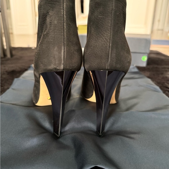 NIB Sergio Rossi dark grey suede leather ankle boots heels 41, US 11 - Picture 8 of 8